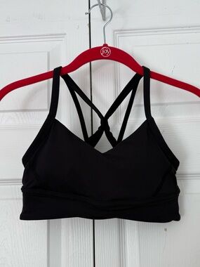 lululemon athletica Black Strappy Low-Profile Sports  Bra size 4